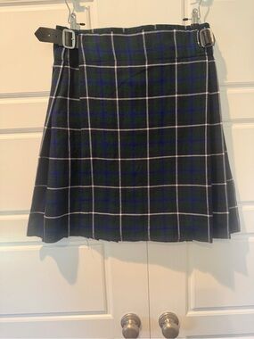 AUTHENTIC SCOTTISH MEN'S TARTAN HIGHLAND LIGHT WEIGHT VALUE Green & Blue Size 34